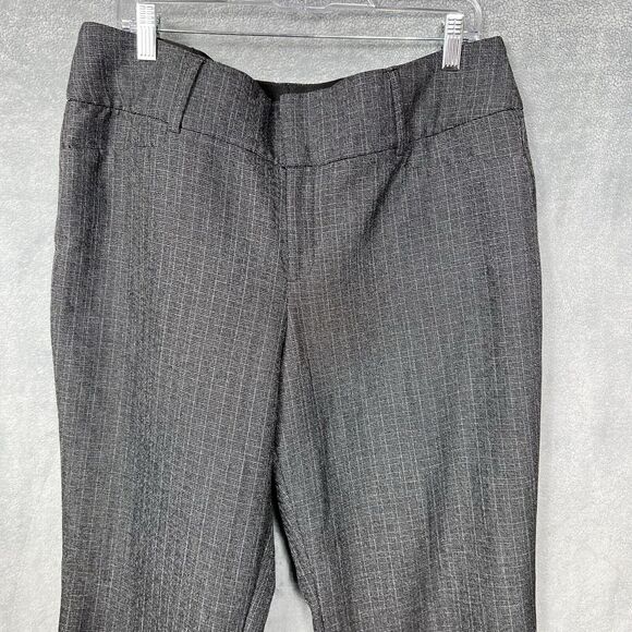 Nine West Pants Womens Sz 14 Gray Black Bootcut Checkered Trousers Dress Pants L - Picture 3 of 16